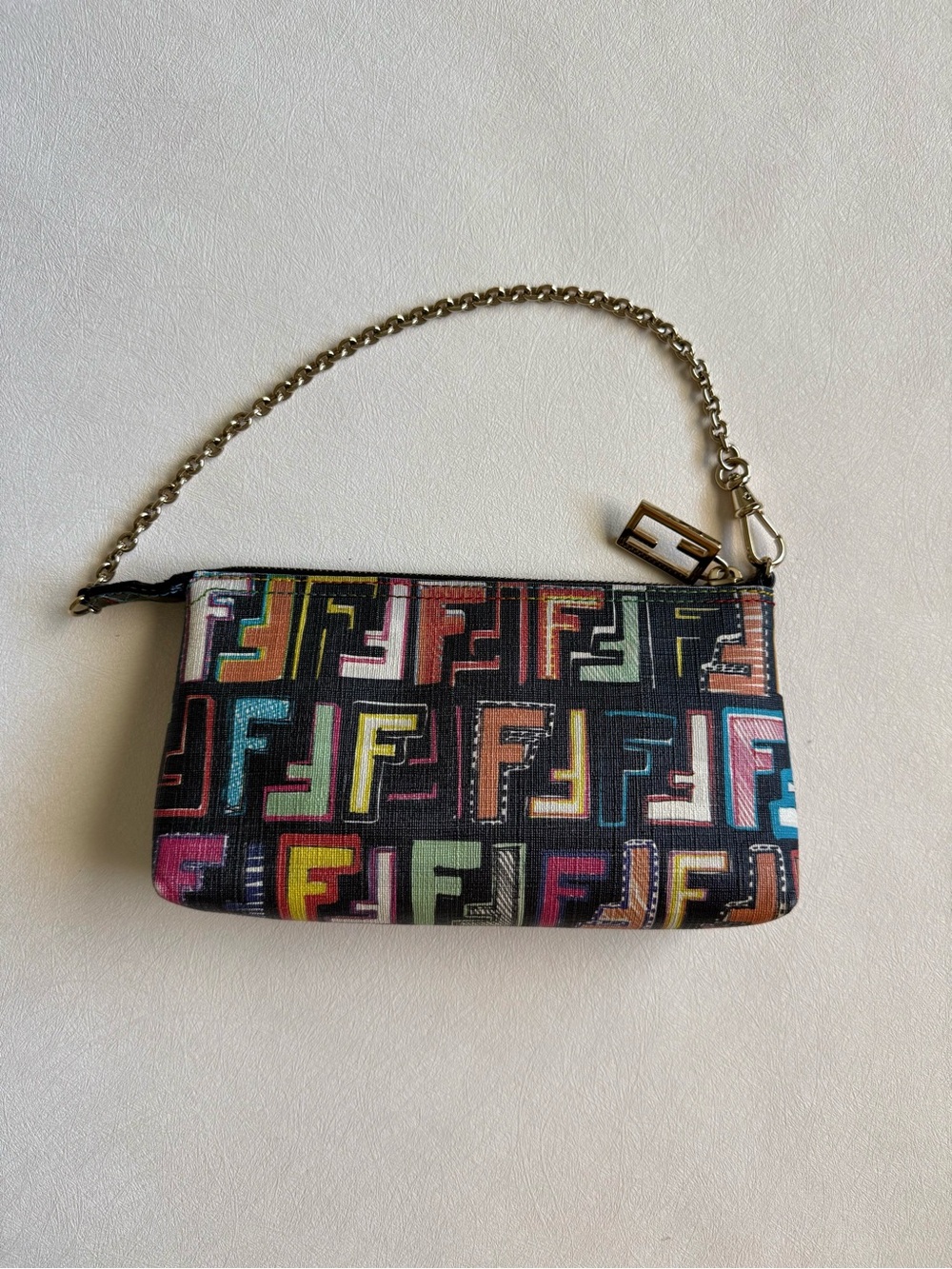 Vintage Fendi Multicolor Zucca Pochette